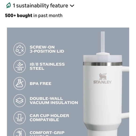 NWT Stanley Lemon Yellow 30 oz Tumbler with Handle - Picture 4 of 5